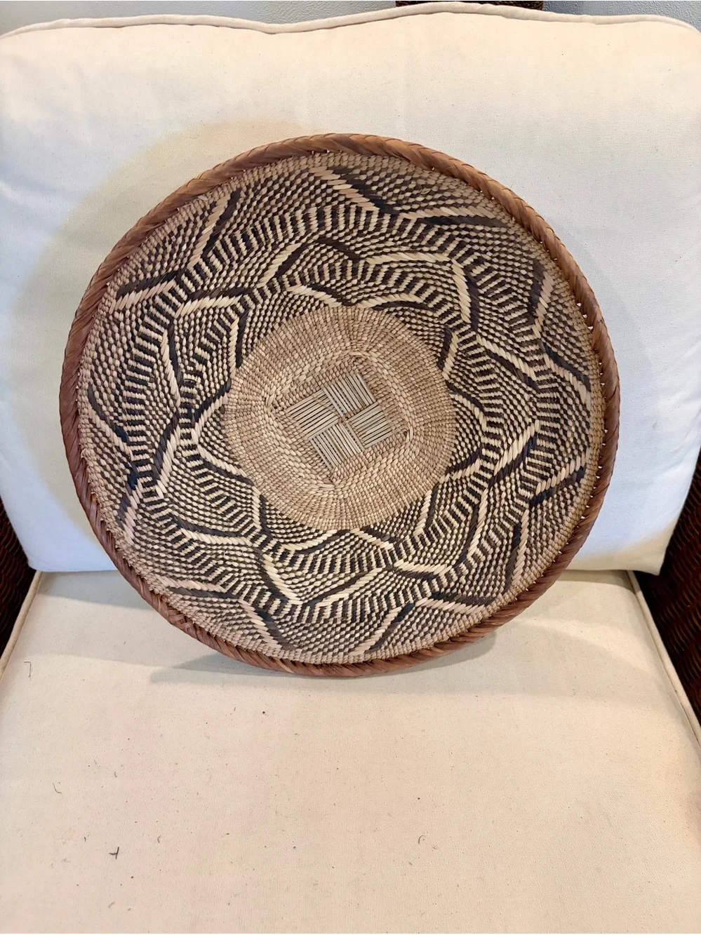 One of a Kind! NEW Woven Basket. Made by Binga people of Zambia Zimbabwe Africa